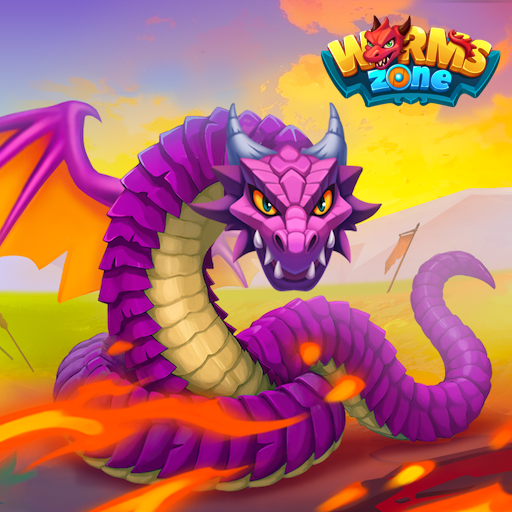 Screenshot of Worms Zone a Slithery Snake gameplay